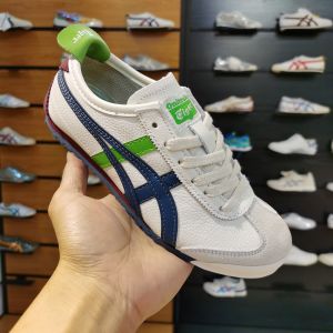 Onitsuk_a Tiger Mexico 66 Cream Mako Blue Green  Mens 7A Premium Sneakers (D-1779)