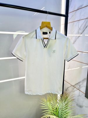 Arman_i Exchange White Polo Premium V-Neck T-shirt F2596-WH