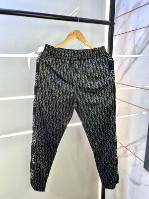 Christian Dio r Black Imported Monogram Super Premium Track Pant With Brand Carry Bag F2864-BL