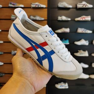 Onitsuk_a Tiger Mexico 66 Tricolor  White Royal Blue Red  7A Premium (D-1777)