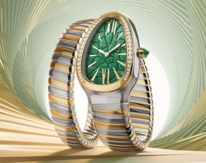 Bvlgari Serpenti Tubogas Silver Gold Green