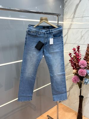 Prad a Blue Shade Straight Fit Premium Imported Stretchable Lycra Fabric Denim with Emboss Logo 3763