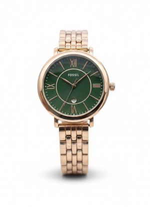 FossilWomen Rosegold Green Dial
