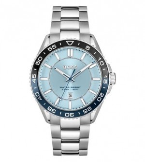 Hugo Boss Runner Silver Sky Blue Authentic Store Quality