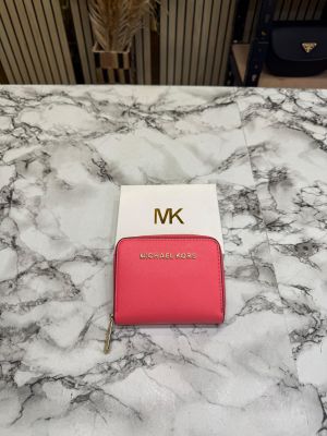 Michael_Kors Zipper Around Wallet With Box (Pink)