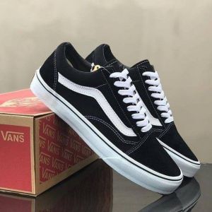 Vans Old Skool Black White  Mens 7A Premium Skate Sneakers (D-1158)