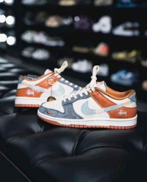 NIK_E SB DUNK STUSSY GREY ORANGE FIX