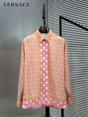 sale_Versace Couture Pink Printed Premium Shirt With Box And Carry Bag (1737)