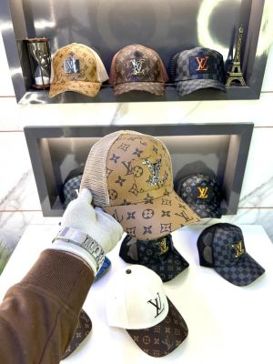 Loui s_Vuitton Logo Premium Brown Cap F3438-A1