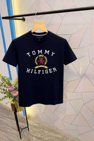Tommy_ Hilfiger Premium Quality Round Neck T-Shirt Store Article (N-Blue)