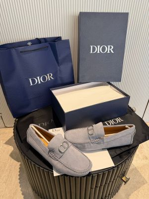 Dio_R Odon Loafers Grey suede High Quality With OG Box Carry Bag