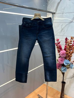 True Religio n Blue Shade Straight Fit Premium Imported Stretchable lycra fabric Denim with back flap pocket Design 3780