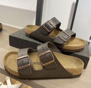 Birkenstock arizona Brown leather with sole branding 1505