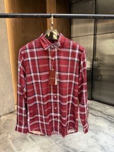GUCC_I GG RED CHECKS PREMIUM QUALITY SHIRTS