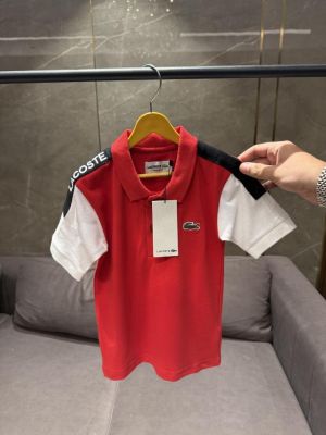 LACOST_E RED WHITE  SIDE PREMIUM KIDS POLO