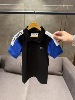 LACOST_E BLACK BLUE  SIDE PREMIUM KIDS POLO