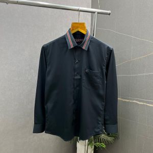 Gucc_i Green  Premium Collar Design Shirt 519