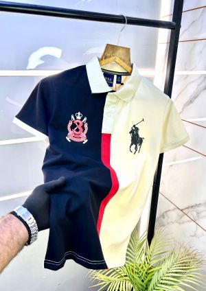 Ralp h Lauren Polo Off-white Premium Collar Neck T-shirt F2830-OF