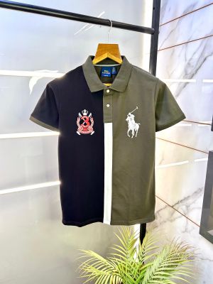 Ralp h Lauren Polo Olive Premium Collar Neck T-shirt F2830-OL