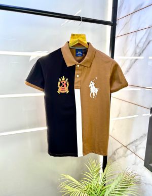 Ralp h Lauren Polo Brown Premium Collar Neck T-shirt F2830-BR