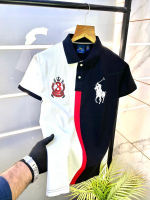 Ralp h Lauren Polo Black Premium Collar Neck T-shirt F2830-BL