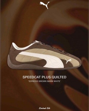 Pumaa SPEEDCAT PLUS QUILTEDESPRESSO BROWNWARM WHITE