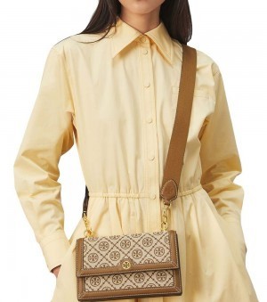 TORY_BURCH_T MONOGRAM JACQUARD SHOULDER BAG ADJUSTABLE STRAP WITH BOX 562