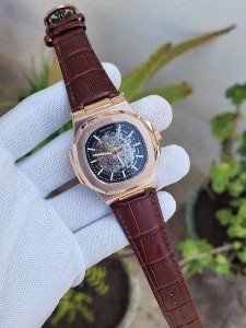 PATEK_PHILIPPE AUTOMATIC LEATHER BELT BROWN RGB 288