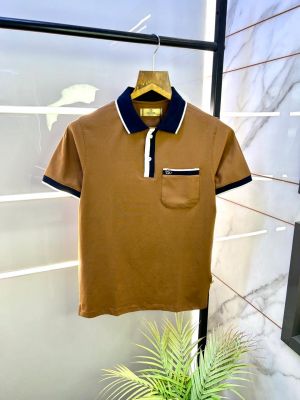 Gucc i Brown Premium Collar Neck Polo T-shirt F2952-BR