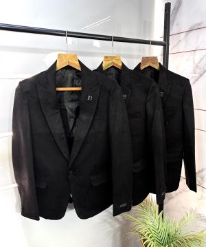 Balmai n Paris Imported Super Premium Black Blazer With Brand Cover Hanger Packing F2080-D3