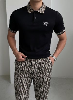 Christian Dio r Black Imported Premium Track Suit With Brand Carry Bag F3395-BL