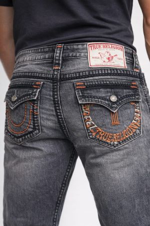True Religio n Light Grey Shade Boot cut Premium Imported Stretchable lycra fabric Denim with back flap pocket Design 3767