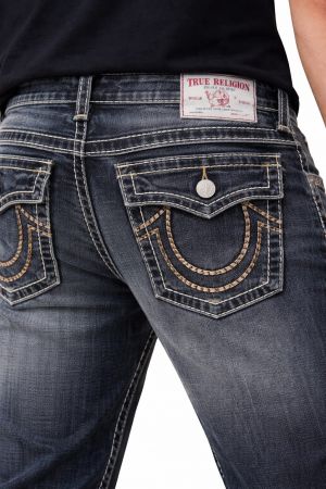 True Religio n Dark Grey Shade Straight Fit Premium Imported Stretchable lycra fabric Denim with back flap pocket Design 3708