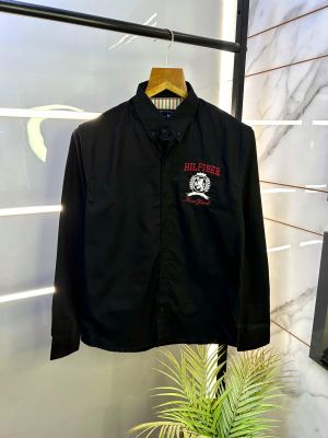 Tommy_Hilfiger Black Oxford Lycra Premium Shirts F2748-BL