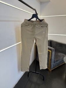 Adida s cream imported straight fit courduroy fabric track pant