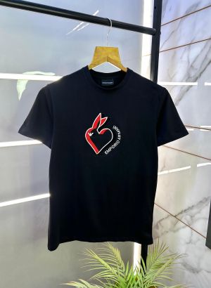 Emporio Arman_i Black Premium Round Neck Polo T-shirt F2883-BL