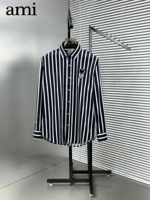 NO RETURN SALE AMI PARIS IMPORTED STORE ARTICLE SHIRT NAVY BLUE