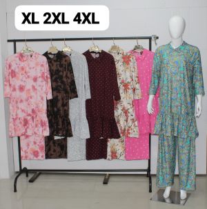 Long night suit full sleeve full stretchable fabric