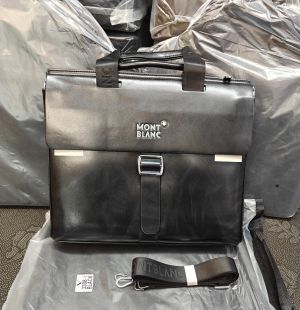 Mont Blanc Executive Buckle Flap Laptop Bag Black (V-3308-1)