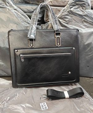Mont Blanc Executive Front Zip Pocket Laptop Bag With Strap (8189-1)