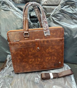 Mont Blanc Heritage Style Office Laptop Bag (8059-1 Brown)