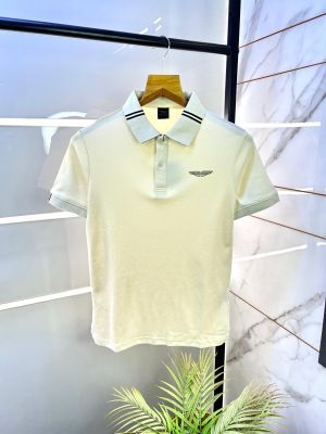 Aston Martin Hacket t Off-white Polo Premium Collar Neck T-shirt F2873-OF