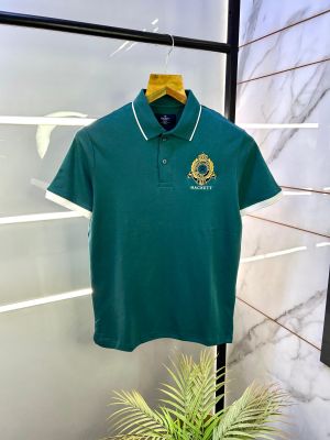 Aston Martin Hacket t Green Polo Premium Collar Neck T-shirt F2873-GR