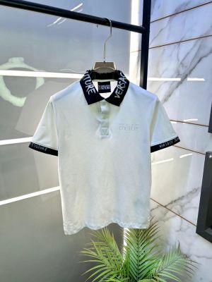 Versace White Imported Collar Neck Premium Polo T-shirt F3425-W3