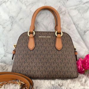 Michael_Kors Veronica Medium Dome Logo Shoulder Bag With Box And Dust Bag (M05)