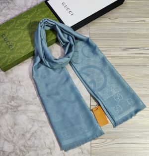 Gucci_Sky_Grey_Blue_Tonal_GG_Monogram_Logo_Luxury_Cotton_Pashmina_Scarf_With_Polythene