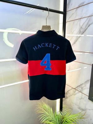 Hacket t London Red Back Print Collar Neck Premium Polo T-shirt F3505-RE