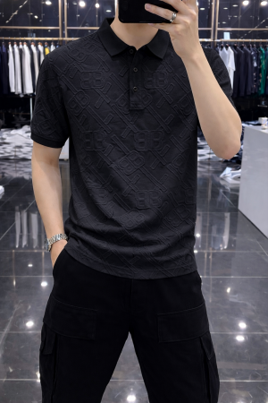 Balenciag_a Imported White Polo Black 