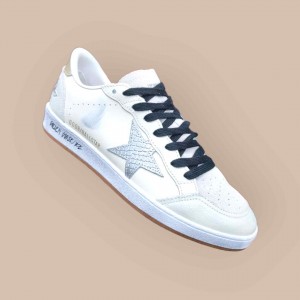 Golden Goose Ball Star Low White Silver