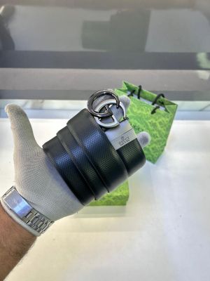 Gucc_i Reversible Black Grey Belt Fa 315